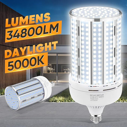 XYCN 2 Pack 240W Corn LED Light Bulb Fanless, 5000K Daylight E26/E39 Large - Image 2