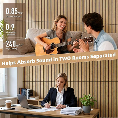 TO-TH Wood-Look Acoustic Wall Panels, 10 Pack 47.2” x 23.6” Sound Panels - Image 4