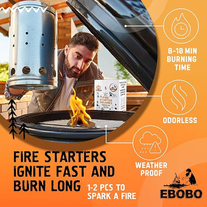 240 pcs Fire Starter Cubes – Natural Wax-Based, Odorless & Non-Toxic – Quick - Image 3