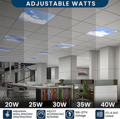 4 Pack 2x4 LED Flat Panel Light Drop Ceiling Fixture - Image 4