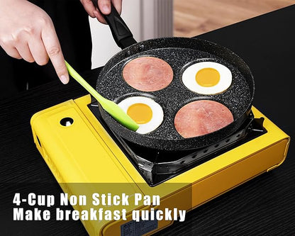 MyLifeUNIT Egg Frying Pan, 4-Cup Nonstick Fried Egg Pan, Aluminum Egg Cooker Pan - Image 2