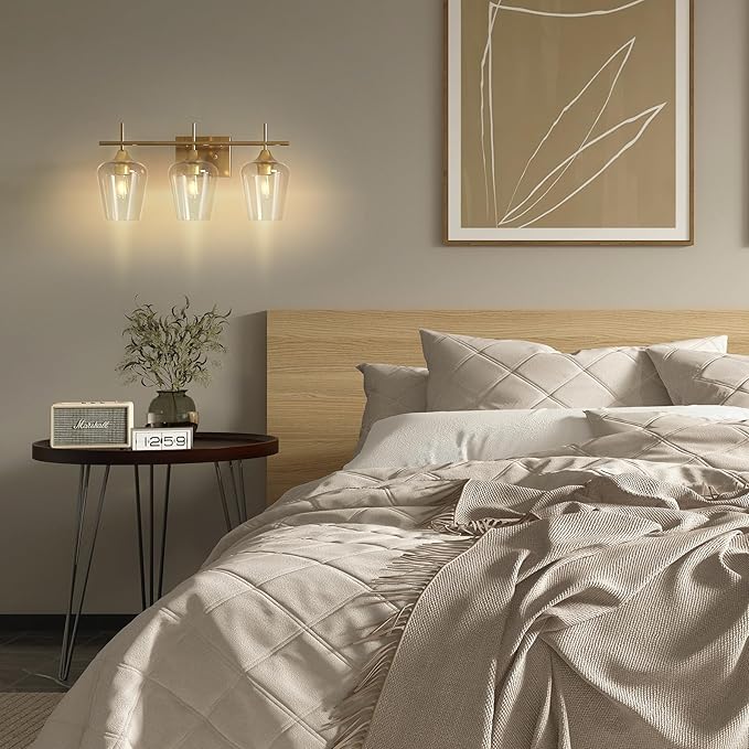 VONLUCE Bathroom Vanity Light, 3 Light Bathroom Light Fixture Over Mirror - Image 9