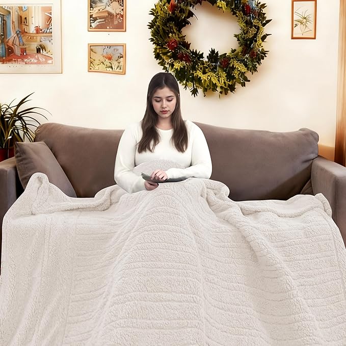Electric Heated Blanket Queen Size 84"×90" Dual Control, 9 Heating Settings & - Image 9