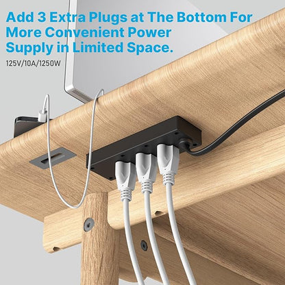 CCCEI 6 Outlets Dual Side Recessed Power Strip - Image 3