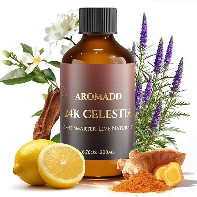 24K Celestia Diffuser Oil Inspired by Luxury Hotel Scent 6.76 Fl Oz, Aroma by Aromadd