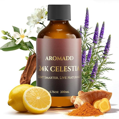 24K Celestia Diffuser Oil Inspired by Luxury Hotel Scent 6.76 Fl Oz, Aroma by Aromadd