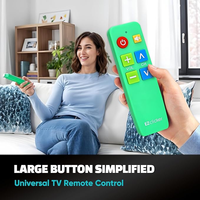 EZclicker TV Remote for Seniors, Extra Simple Big Button Remote Works - Image 2