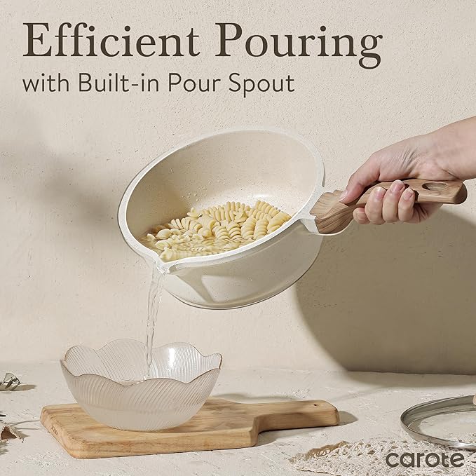 CAROTE 1.5Qt & 3.0Qt Sauce Pan Sets - Image 8