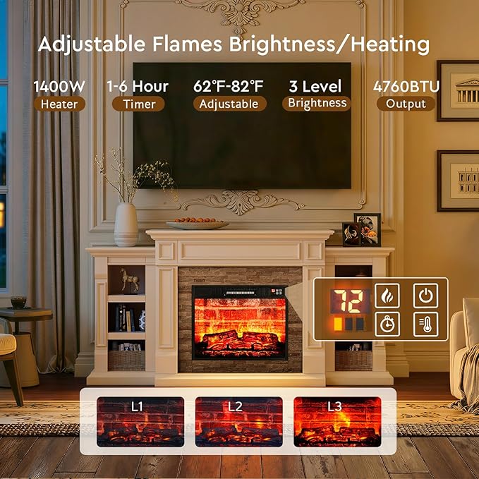 LGHM 72" Electric Fireplace - Image 6