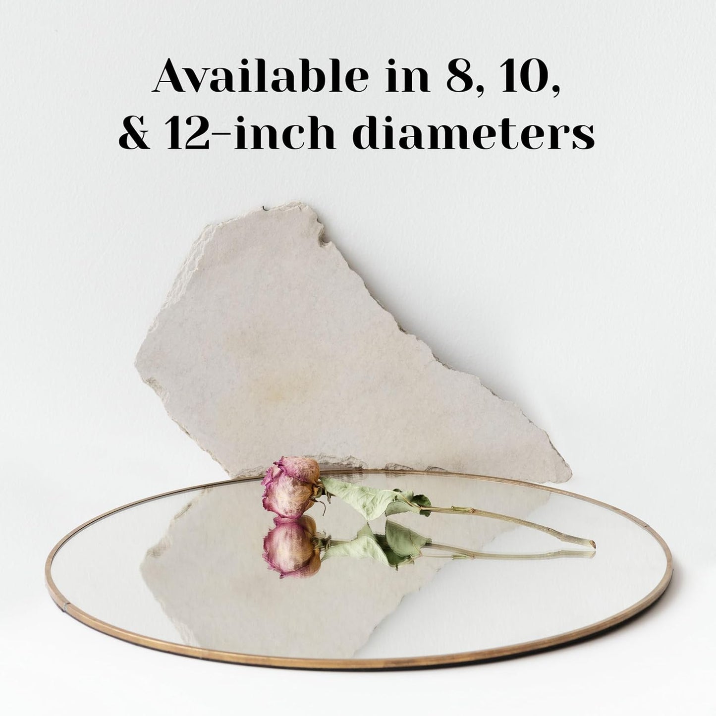 8 Inch Round Mirror Plate, Set of 12-1.5mm Thick Glass Plate Mirror Tiles w/Smooth Edges - Perfect Candle Wedding Centerpiece Table Decorations, Home Accent Wall Decor, & More - PARNOO