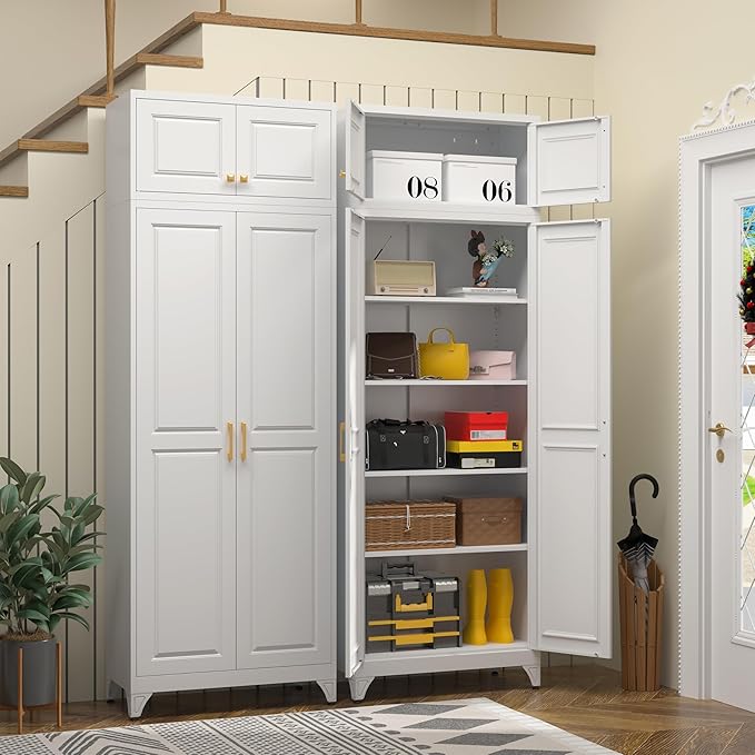 Kitchen Pantry Storage Cabinets, Utility Kitchen Cupboard, Large Steel Cabinets - Image 9
