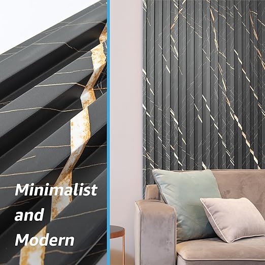 Art3d 8-Pack WPC Slat Panel for Interior Decor, Decorative Fluted Accent Wall - Image 2