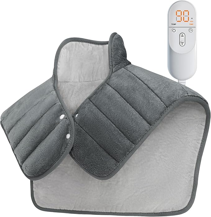 Heating Pad for Neck and Shoulders and Back, Gifts for Women Men, 2lb Weighted by SNUGYOURT