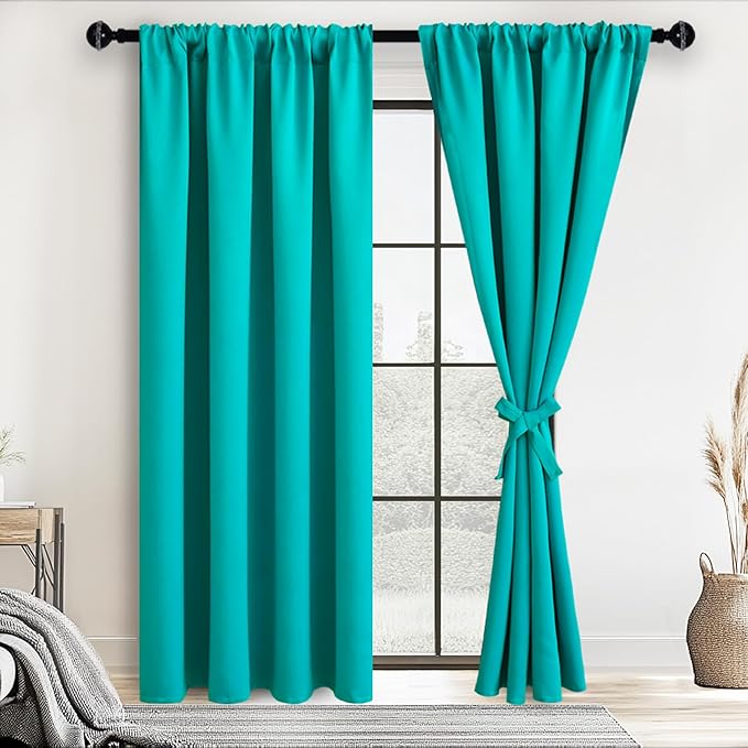 JIUZHEN Blackout Curtains for Bedroom– Thermal Insulated, Noise Reducing Room by JIUZHEN