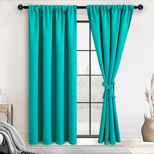 JIUZHEN Blackout Curtains for Bedroom– Thermal Insulated, Noise Reducing Room by JIUZHEN