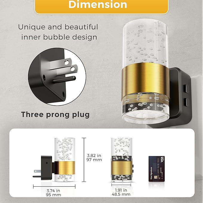 Night Lights Plug into Wall 2 Pack, Dimmable Night Light - Image 5