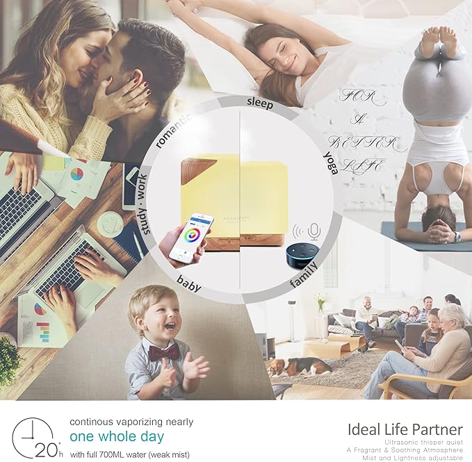 ASAKUKI Smart WiFi Essential Oil Aromatherapy Diffuser, Easy Connect - Image 4
