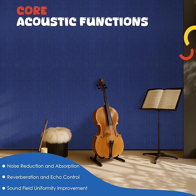 EVENRISING Acoustic Panels 5 Pack, Large Polyester Soundproof Panels - Image 3
