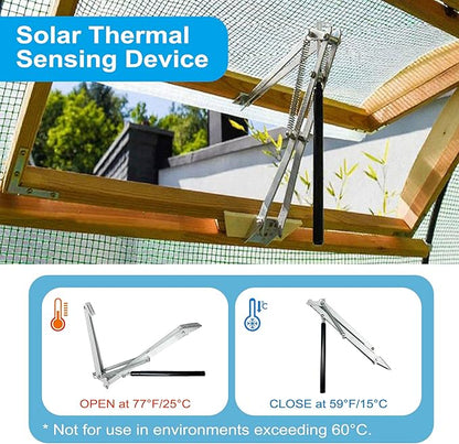 2PCS Greenhouse Window Opener, Auto Vent Opener, Solar Sensitive Automatic Roof - Image 4