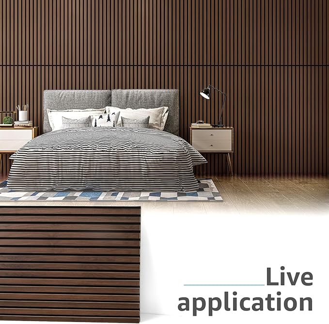 Art3d 4 Pack 47.2 x 23.6in. Wood Slat Acoustic Panels - Image 2