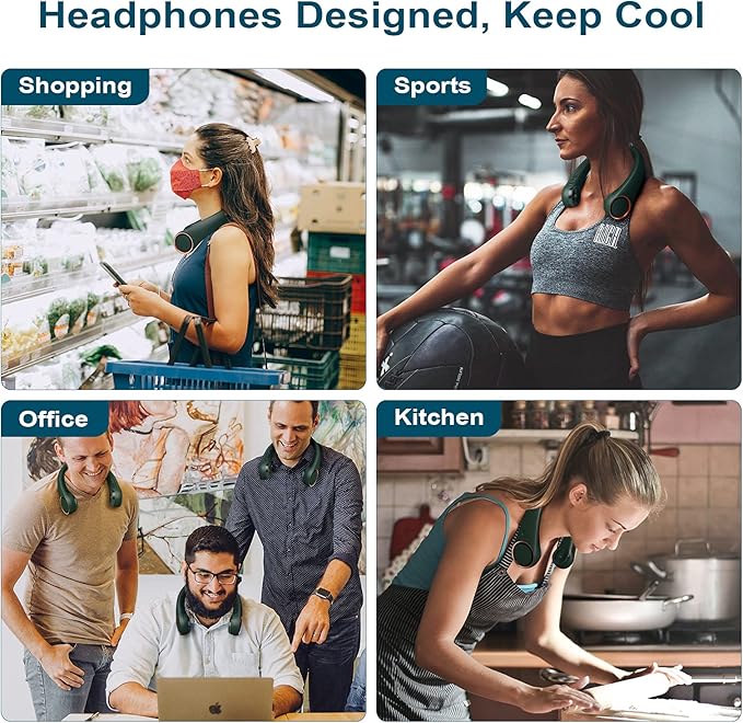 CIVPOWER Neck Fan: Portable Personal Neck Cooling Rechargeable Bladeless Fan - Image 6