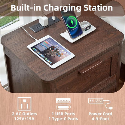 Joaxswe Farmhouse Nightstand Set of 2 - Image 4