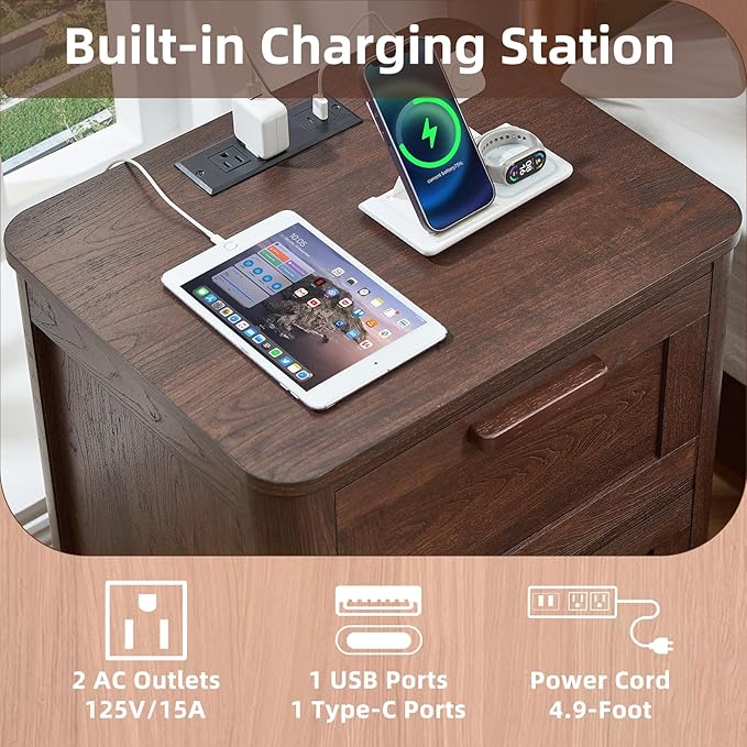 Joaxswe Farmhouse Nightstand - Image 3