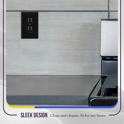ENERLITES Mid-Size Duplex Receptacle Outlet Wall Plate, Electrical Outlet - Image 7
