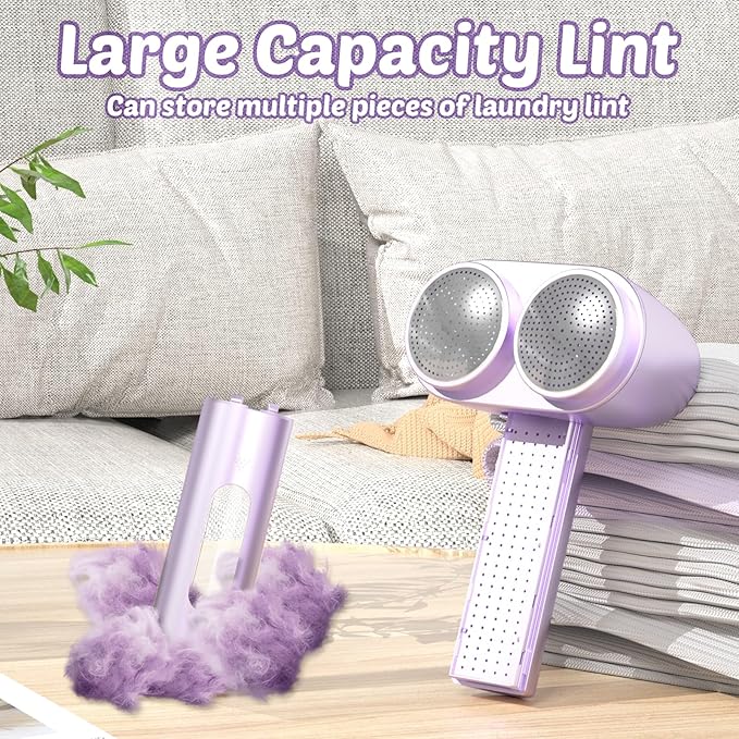 Tylasom Fabric Shaver, Rechargeable Double-Head Lint Remover, Electric Lint - Image 6