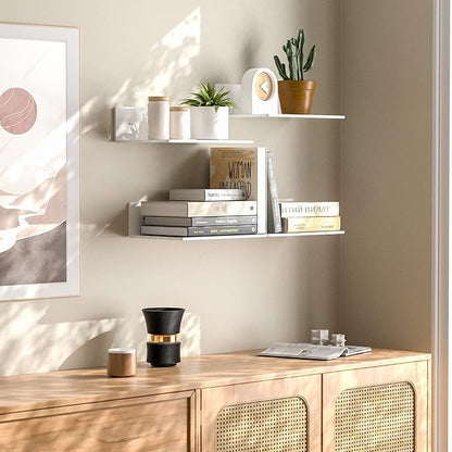9 Inches Acrylic Wall Shelves 2 Pack, Floating Shelf - Image 2
