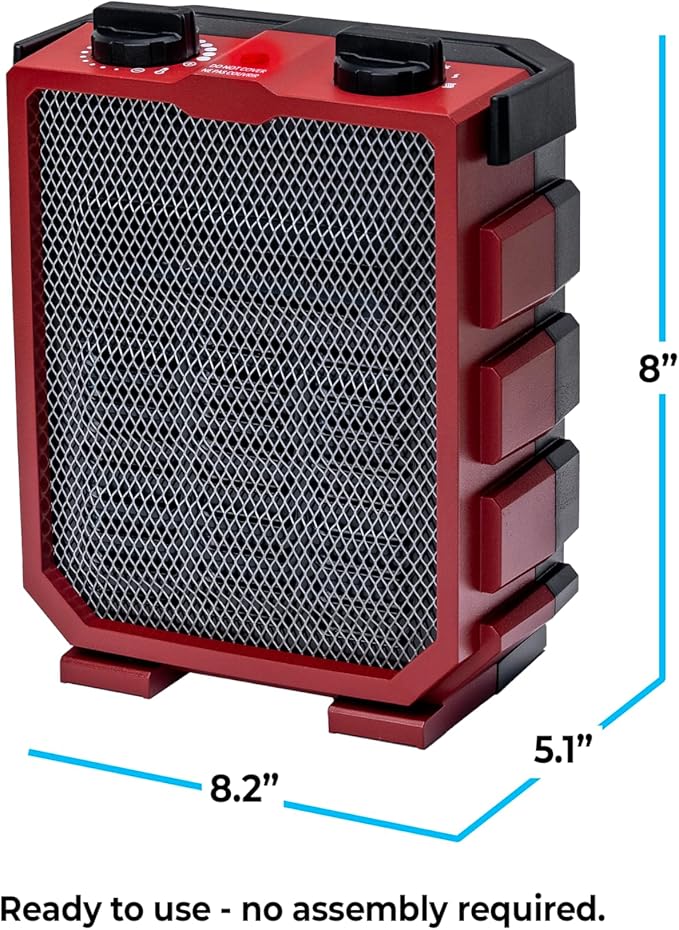 Comfort Zone 1, 500W Portable Electric Space Heater - Image 8