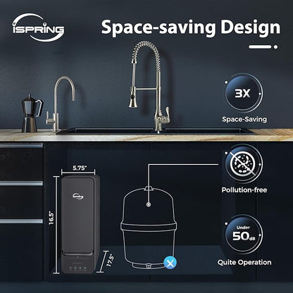 iSpring RO1000-BN Tankless Reverse Osmosis Water Filtration System, 1000 GPD - Image 6