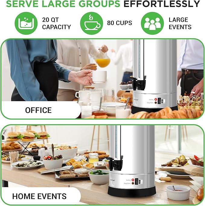 NutriChef Water Boiler and Hot Water Dispenser, 19L Electric Beverage Dispenser - Image 2