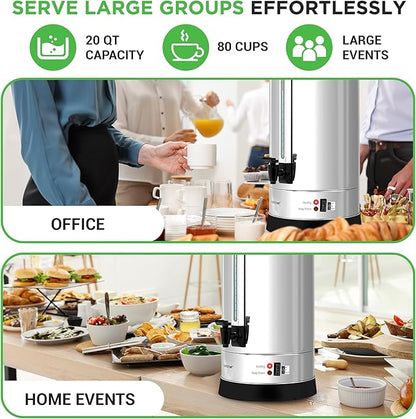 NutriChef Water Boiler and Hot Water Dispenser, 19L Electric Beverage Dispenser - Image 2