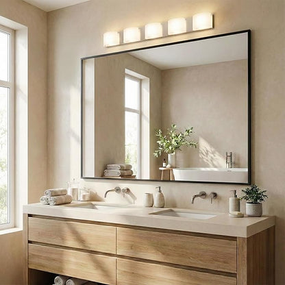 48''x36'' Extra Large Black Bathroom Mirror, Metal Framed Vanity Mirror - Image 2