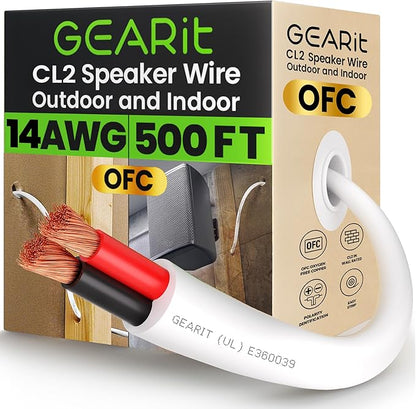 GearIT 14/2 Speaker Wire 14AWG Gauge by GEARit