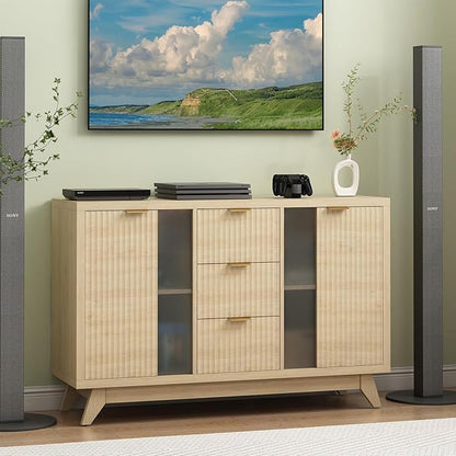 Fluted Sideboard Buffet Cabinet - Image 6