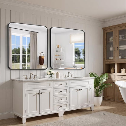 FORBATH Bathroom Mirror 36x40 Inch, Large Rectangular Wall Mirror - Image 3