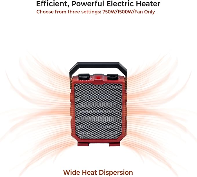 Comfort Zone 1, 500W Portable Electric Space Heater - Image 3