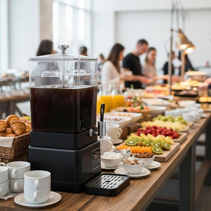 Coffee Urn Commercial Coffee Maker, 10 L 65 Cups, Transparent Electric - Image 2