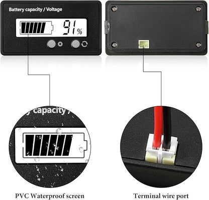 Frienda 2 Pieces Dc 12v 24v 36v 48v 60v 72v 84v Golf Cart Battery Meter - Image 4