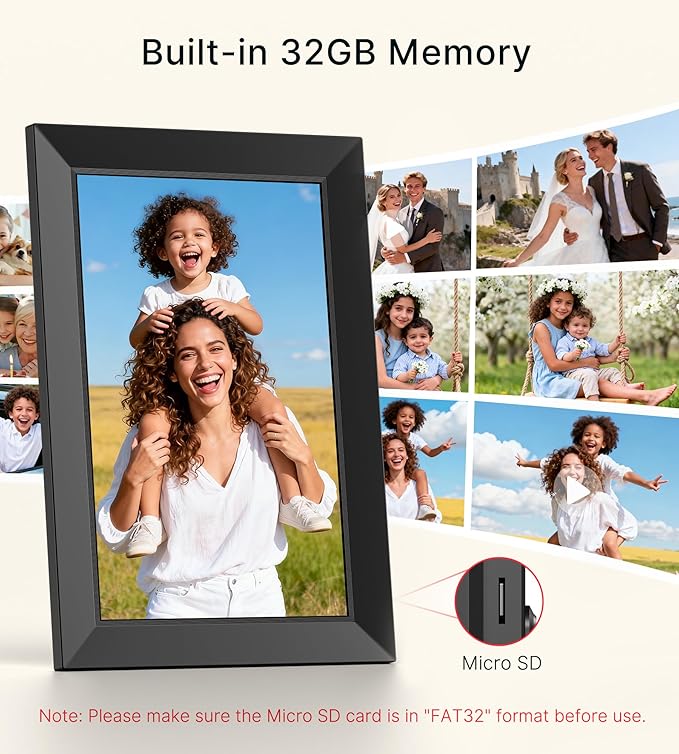 BIGASUO Digital Picture Frame, 10.1" Frameo Digital Frame WiFi - Image 3