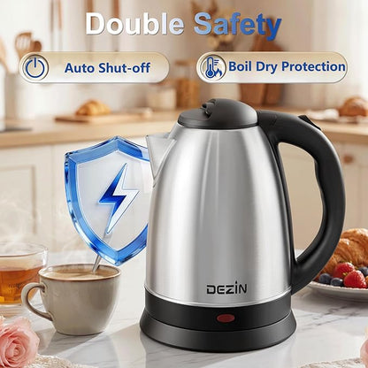 DEZIN Electric Kettle Upgraded, BPA Free 2L Stainless Steel Tea Kettle - Image 3