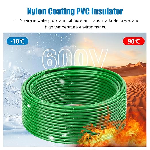 THHN Wire 14 Gauge 150 FT OFC Electrical Wire, 14 AWG Solid Copper Wire Rated - Image 3