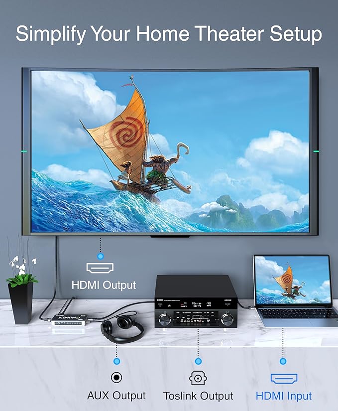Kinivo HDMI Switch with Audio Extractor 560BNT - Image 4
