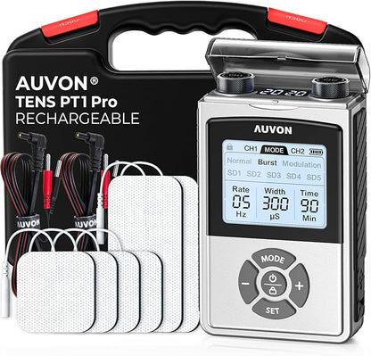 AUVON Rechargeable Digital TENS Unit Muscle Stimulator by AUVON