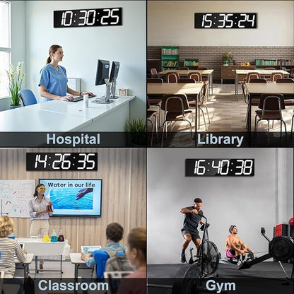 CHKOSDA 28.4'Large Digital Wall Clock, Automic Digital Clock - Image 7