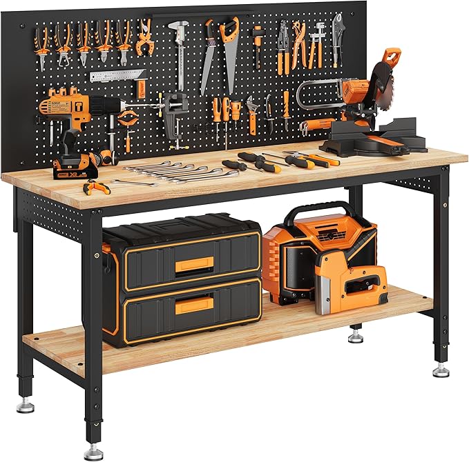 60" Work Bench Adjustable Height by CAMMOO