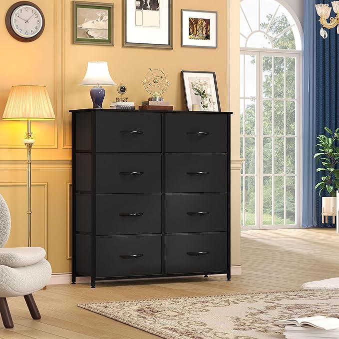 DWVO Fabric Dresser for Room, Tall Storage 8 Drawers, Storage Drawer Organizer - Image 4