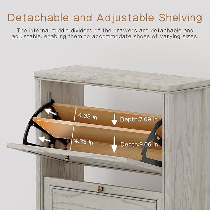 Chogori 3-Tier Shoe Cabinet – Solid Wood Entryway Shoe Storage Organizer - Image 5
